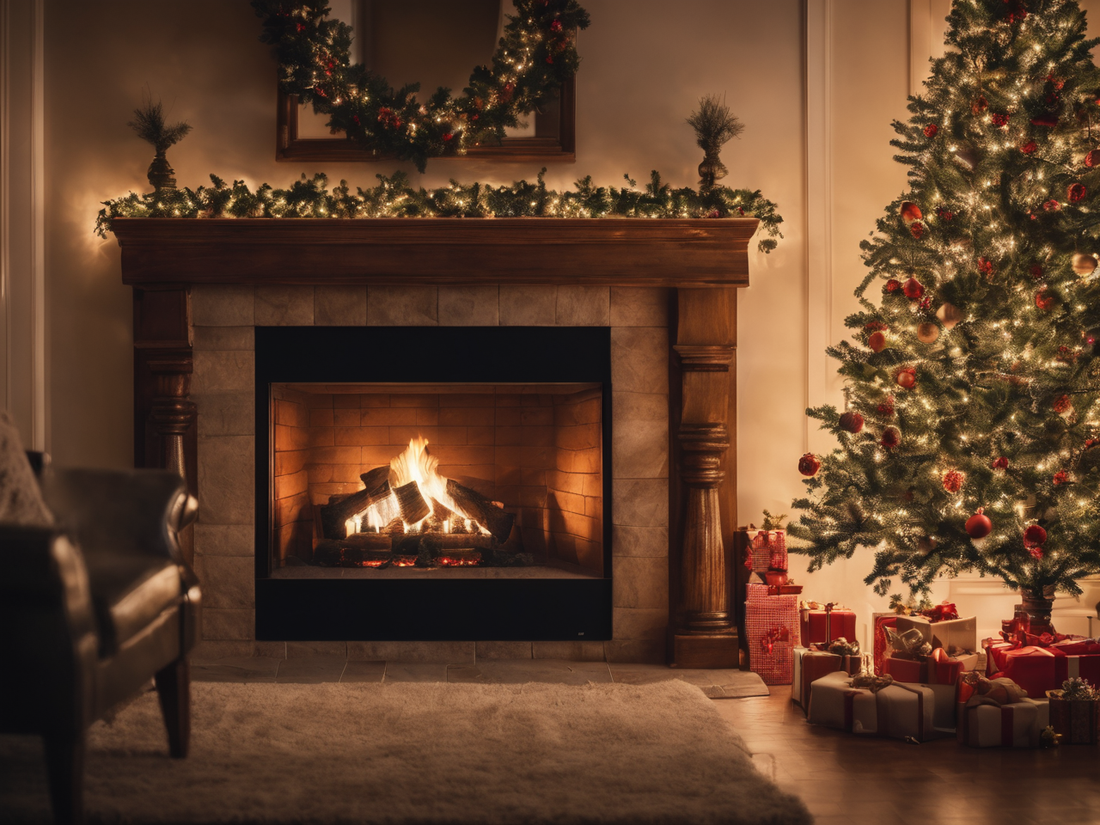 How should I decorate my fireplace for Christmas?
