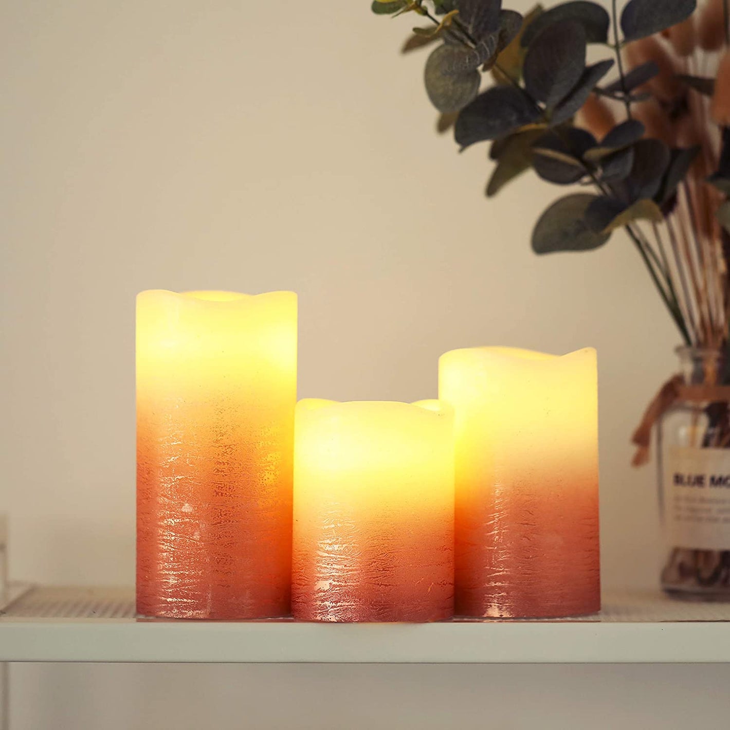 Real Wax Battery Powered Candle(Set of 3)