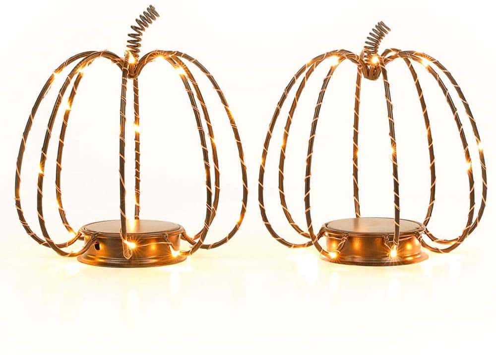 6.5" Tall Battery Powered Pumpkin Lamp(Set of 2)
