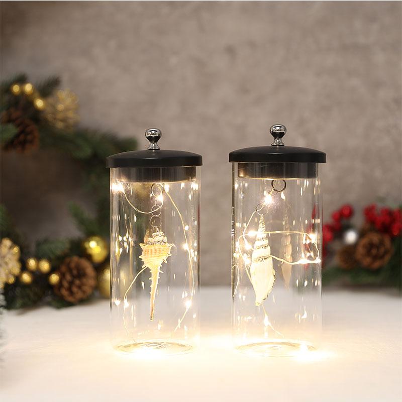 7" Tall Battery Powered Sea Shell Pendant Decorative Lamp(Set of 2)
