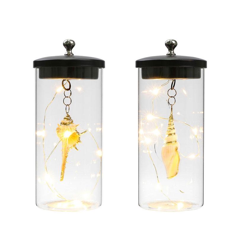 7" Tall Battery Powered Sea Shell Pendant Decorative Lamp(Set of 2)