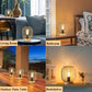 JHY DESIGN's 7.5"H Touch Adjustable Table Lamp(Round, Wooden Base)