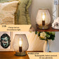 JHY DESIGN's 8"H Touch Adjustable Table Lamp(Bronze Egg, Wooden Base)