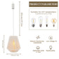 8" H Woven Hemp Rope Battery Powered Hanging Lamp