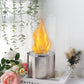 JHY DESIGN Portable Tabletop Firepit – Cylindrical Glass, 25cm H, Bio Ethanol Ventless, Indoor/Outdoor