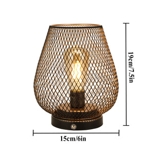JHY DESIGN's 7.5"H Touch Adjustable Table Lamp(Metal Base, Bronze Egg)
