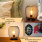 JHY DESIGN's 7"H Touch Adjustable Table Lamp(Metal Base, Bronze Round)