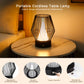TRIROCKS Portable Cordless Lantern Outdoor Table Lamp Rechargeable Lantern 3000mAh LED Battery Operated Table Lamps Easy 3-Step Touch Dimmable Outdoor Night Lamp Lantern for Home Bedroom(Black)