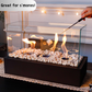 Ventless Portable Fireplace – No Chimney Needed, Clean Burning Bio Ethanol Fuel for Indoor Use, 18" Table Top Fire Bowl for Home, Apartment, Patio Decor with Safe, Odorless Flame