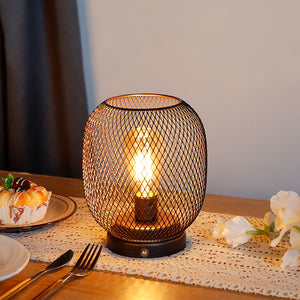 JHY DESIGN's 7"H Touch Adjustable Table Lamp(Metal Base, Bronze Round)