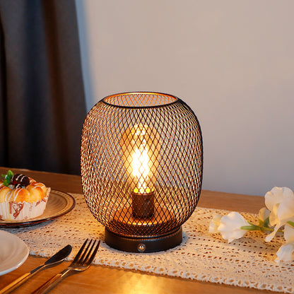 JHY DESIGN's 7"H Touch Adjustable Table Lamp(Metal Base, Bronze Round)