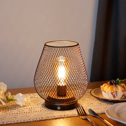 JHY DESIGN's 7.5"H Touch Adjustable Table Lamp(Metal Base, Bronze Egg)