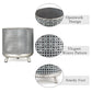 Set of 3 Metal Silver Candle Holder 10/8.5/7"H Decorative Candle Lanterns