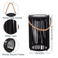 10.5'' High Solar Lantern Outdoor Table Lamp Black 2Pcs