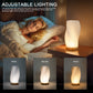 JHY DESIGN 9”H Rechargeable Touch Table Lamp 3D-Printing Dimmable Battery Powered Lamp