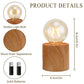 JHY DESIGN 6.5" Tall Ceramic Set of 2 Wood Grain Table Lamp（Gold）