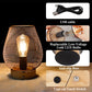 JHY DESIGN's 8"H Touch Adjustable Table Lamp(Bronze Egg, Wooden Base)