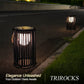 10.5'' High Solar Lantern Outdoor Table Lamp Black 2Pcs