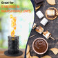 Spiral Flame Ambient Bio-Ethanol Fireplace, Tempered Glass Fire Shield, Safe and Worry-Free