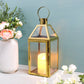 16"High Stainless Steel Candle Lanterns(Gold）