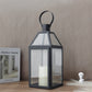 16"High Stainless Steel Black Candle Lanterns