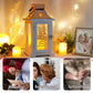 TRIROCKS Memorial Lantern 12.5''H Walk Beside Us Remembrance Lantern with Card Bereavement Sympathy Gift for Loss of Mother Funeral Memorial Service Loss of Loved One(White with Candle)