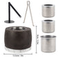 Black Graphite Color Cement Fireplace Concrete Fire Bowl Indoor Fire Pit