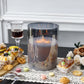 8"High 3-Wick Glass Flameless Candles( Large Gray)