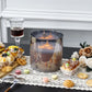 6" High 3-Wick Glass Flameless Candles( small Gray)