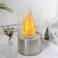 JHY DESIGN Tabletop Fire Bowl 29cm H – Bio Ethanol, Ventless, Cylindrical Glass, Indoor/Outdoor