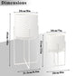 Set of 2 Planters With Stand 17&12 " Tall Flower Pots (Bright White)