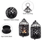 6 Pack Small Metal Candle Holder(Black)