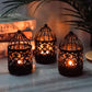 6 Pack Small Metal Candle Holder(Black)