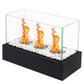 Ventless Portable Fireplace – No Chimney Needed, Clean Burning Bio Ethanol Fuel for Indoor Use, 18" Table Top Fire Bowl for Home, Apartment, Patio Decor with Safe, Odorless Flame