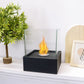 Square Tabletop Fire Bowl Pot with Four-Sided Glass