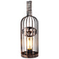 13.5"H Cordless Metal Wine Cork Bottle Lamp