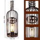13.5"H Cordless Metal Wine Cork Bottle Lamp