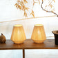 JHY DESIGN 2-Pack Boho Woven Cotton Rope Table Lamp - 8" H Cordless Battery - Operated with 6-Hour Timer, Perfect for Bedroom Bedside & Events