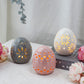 4" H Mood Lamp Battery Powered Floral Carved Cordless Lamp(Set of 3)