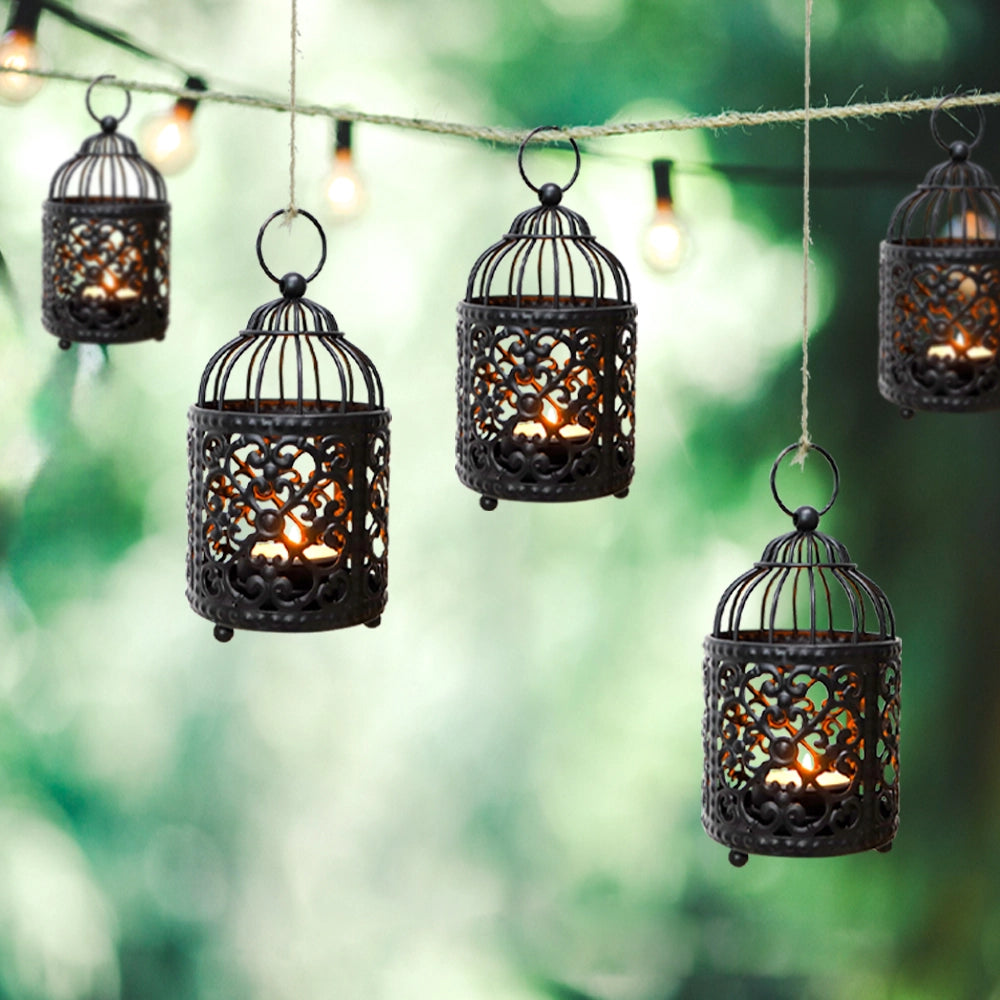 black lantern candle holder-24