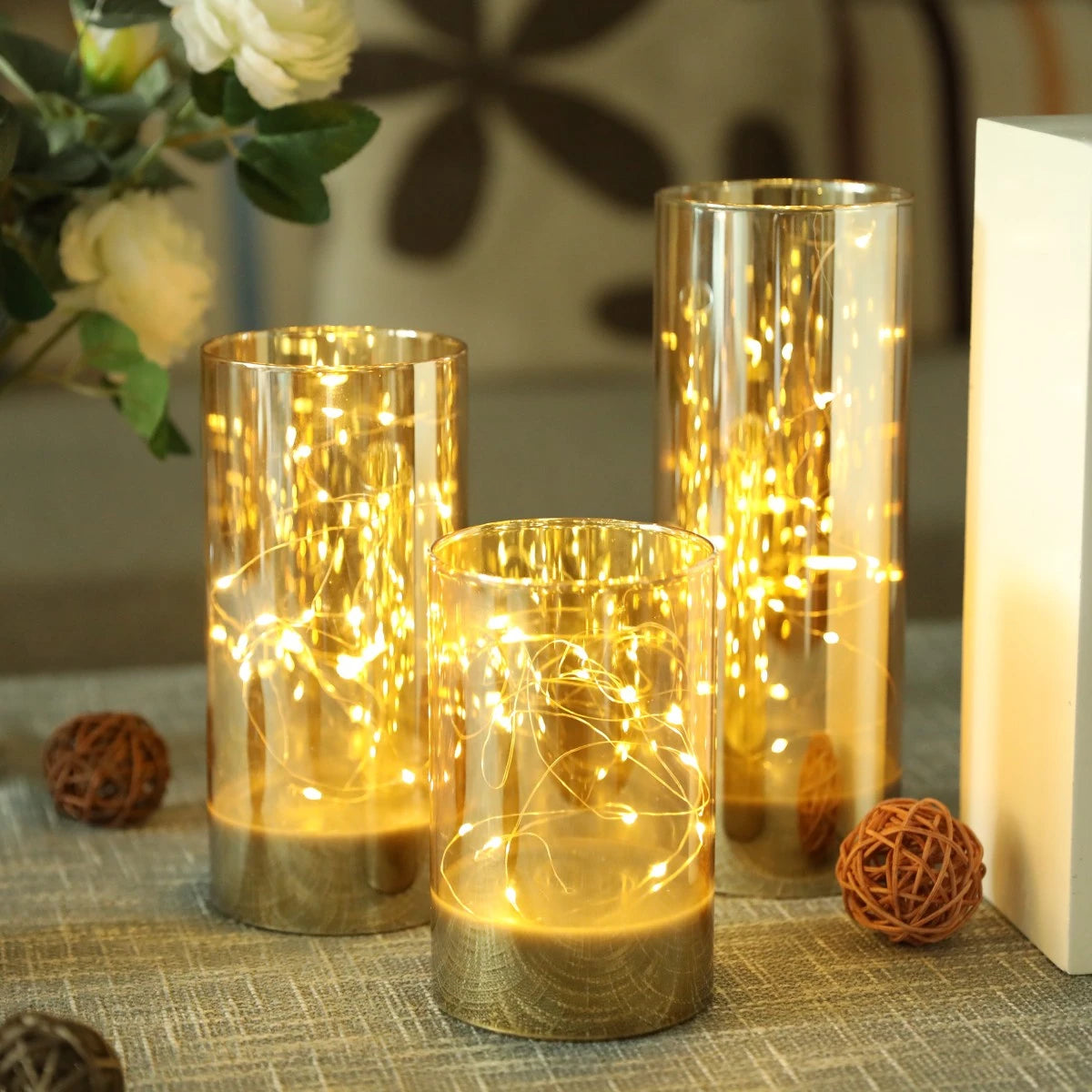 flameless pillar candle