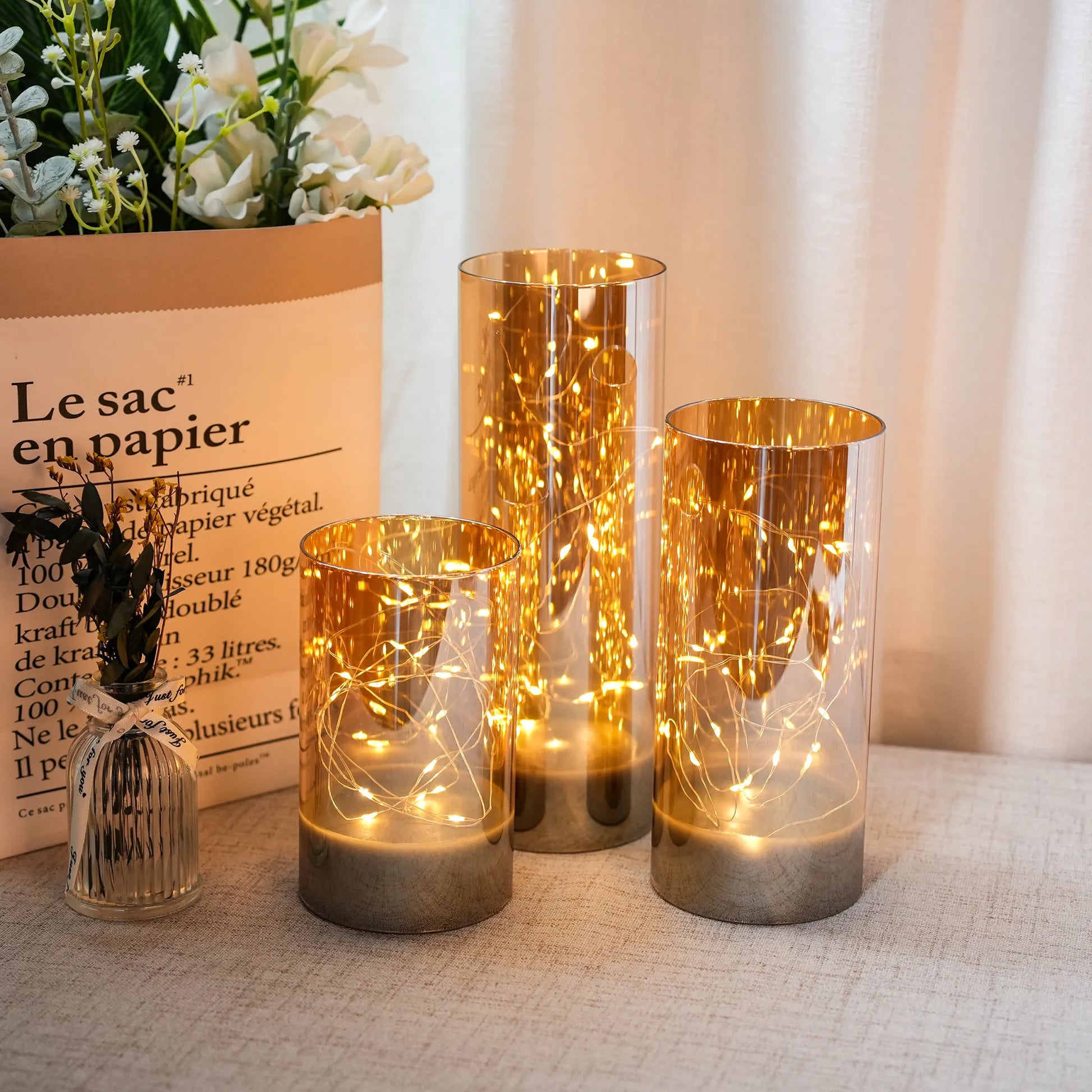 flameless pillar candle