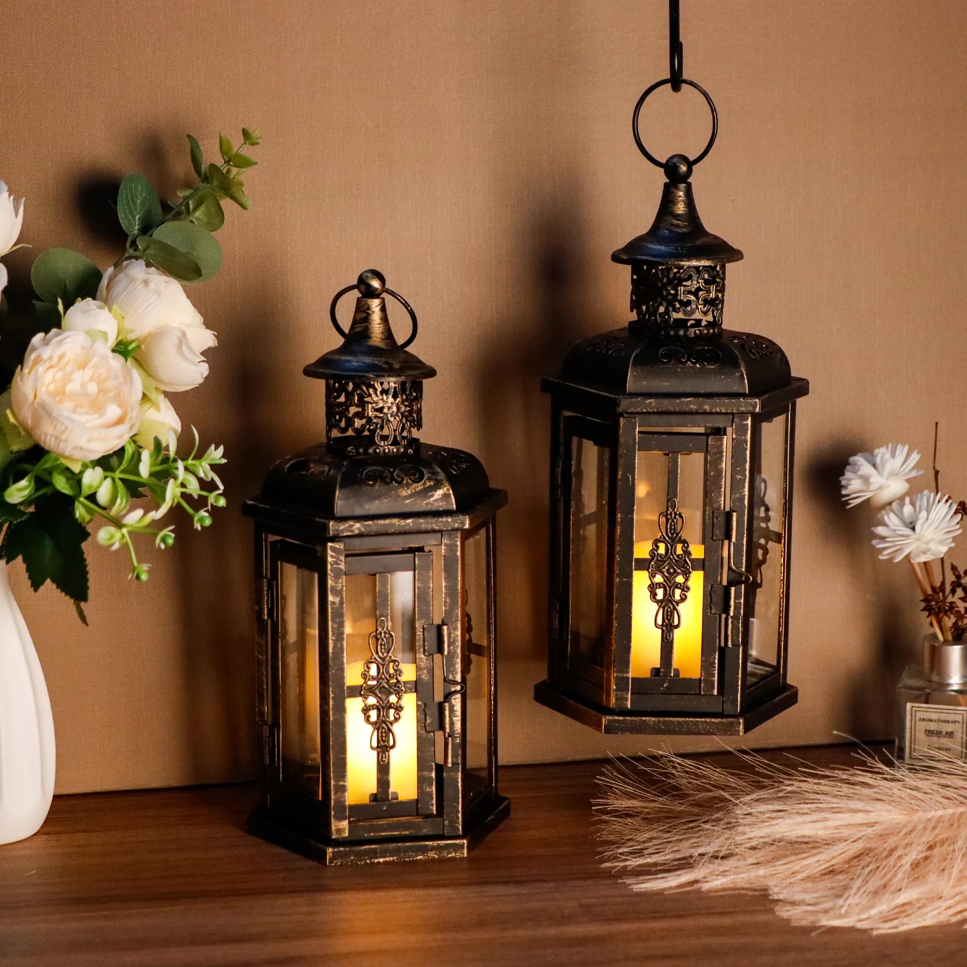 outdoor lantern table