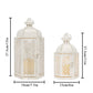 15"&11''H Outdoor Candle Lanterns Rustic Decorative Lanterns