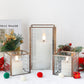 Copper Frame with Texture Glass Hurricane Candleholder ( Set of 3 )