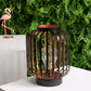 8.7" High Battery Powered Metal Cage Decorative Lamp