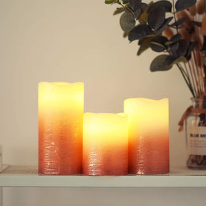 Real Wax Battery Powered Candle(Set of 3)