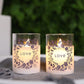 4" tall Glass Wax Battery Moving Flame LED Candle ( Set of 2)