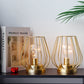 7'' Tall Metal Lamp Mini Cage Shape Cordless Table Battery Lanterns(Set of 2)