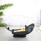 24.5 cm High Portable Tabletop Fireplace | Ventless Bio-Ethanol Fire Pit for Indoor & Outdoor Use | Elegant Decorative Flame